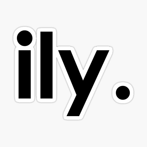 Ily - I love you Sticker
