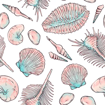 Artwork thumbnail, Seashells Sumer pattern by Milatoo