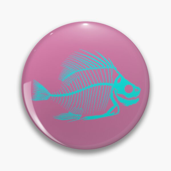 Item preview, Skeleton Fish B Cyan on Magenta designed and sold by PK-inK.