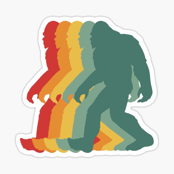 Item preview, Vintage Retro Bigfoot/Sasquatch/Yowie Silhouette! - Classic 70's Style designed and sold by FEAR-GRAFX.