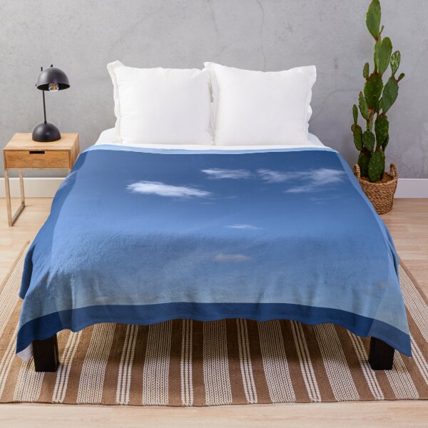 Item preview, Blue summer sky with white delicate fluffy clouds designed and sold by LeBreab.