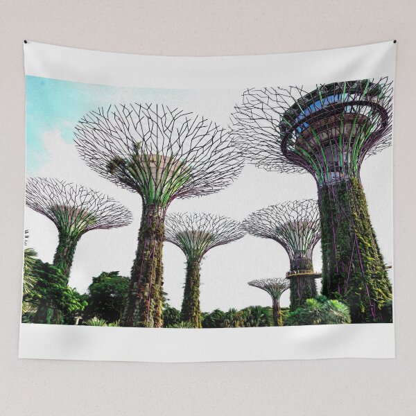 Item preview, Gardens by the bay painting artwork designed and sold by Artsy Boulevard.