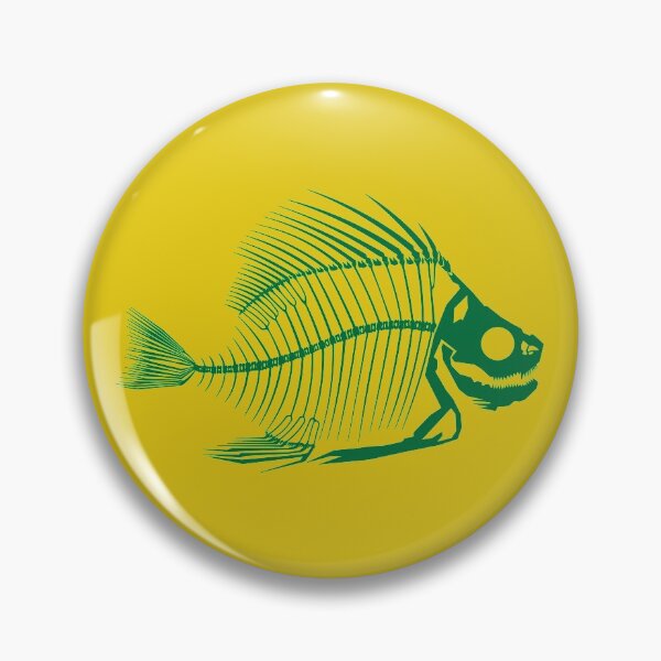 Item preview, Skeleton Fish B Green on Yellow designed and sold by PK-inK.