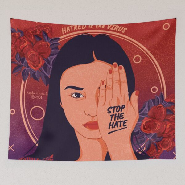 Item preview, Hatred is the virus Stop the Hate  designed and sold by crealane.