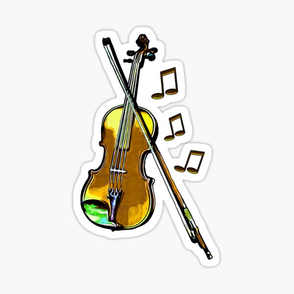 Legakulie Geige gelb Sticker
