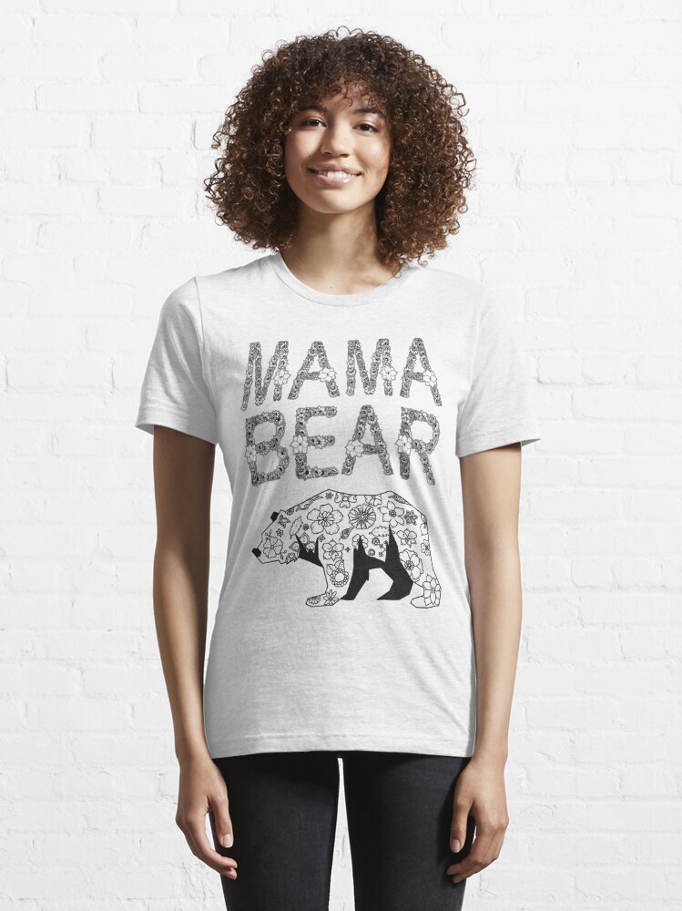 Floral mama bear shirt, Mama bear shirt, Flower bear shirt, Floral