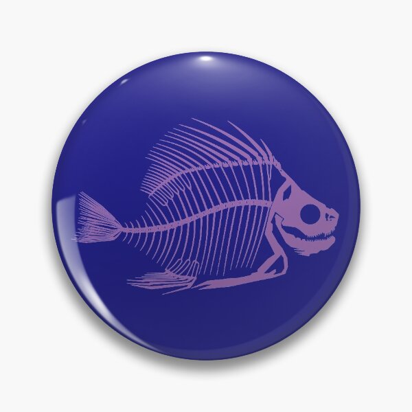 Item preview, Skeleton Fish B Violet on Blue designed and sold by PK-inK.