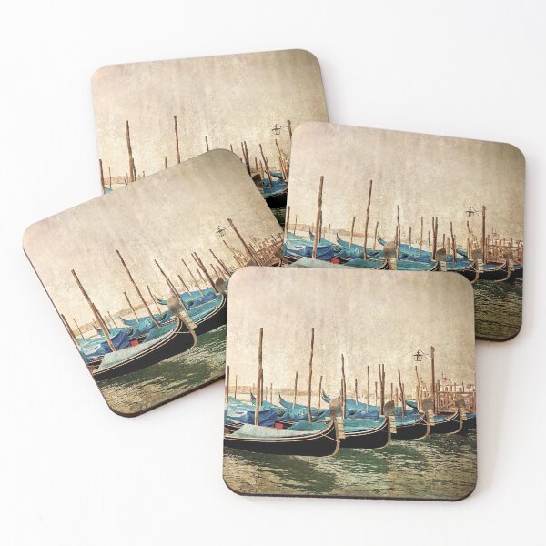 Item preview, Beautiful gondolas at Venice waterfront. designed and sold by cloud7.