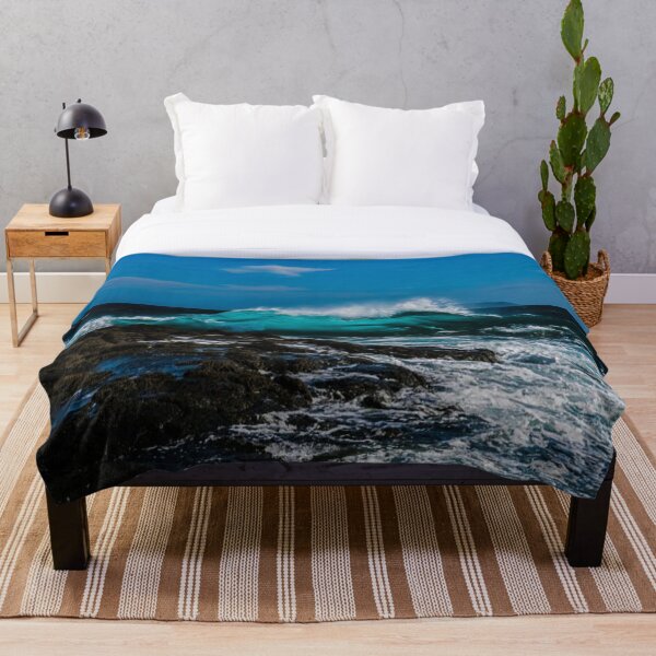 Item preview, Blue ocean blue waves blue beach summer waves  designed and sold by Mayuri Juyal.