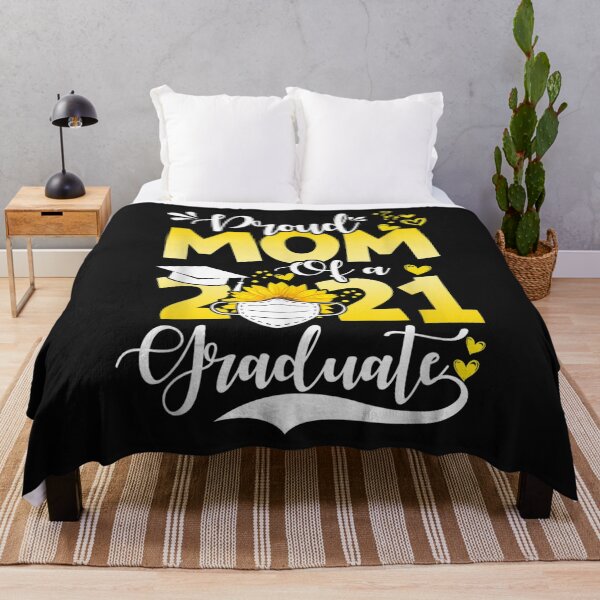Item preview, Proud Mom Of A 2021 Graduate Face Mask Senior 21 Graduation T-Shirt designed and sold by Lukifo-Mana.