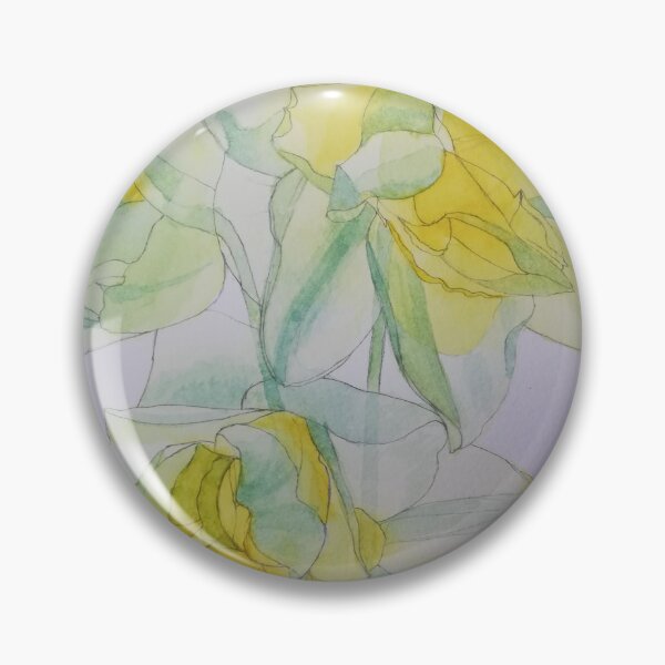 Item preview, Daffodils in the sun watercolor painting  designed and sold by esvb.