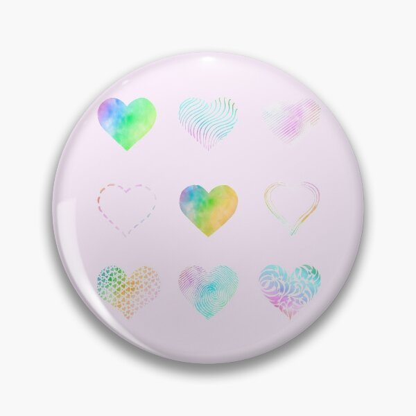 Item preview, Watercolor Rainbow Hearts variety value pack designed and sold by everything4eva.