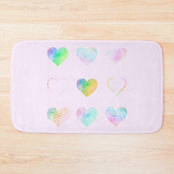 Item preview, Watercolor Rainbow Hearts variety value pack designed and sold by everything4eva.