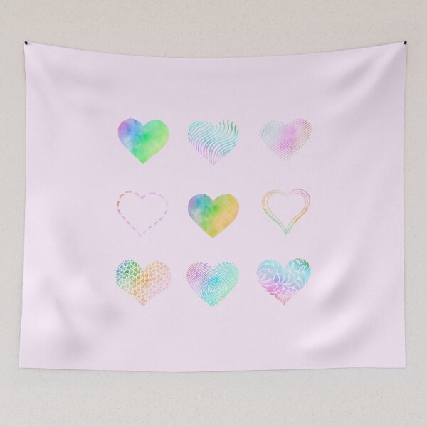 Item preview, Watercolor Rainbow Hearts variety value pack designed and sold by everything4eva.