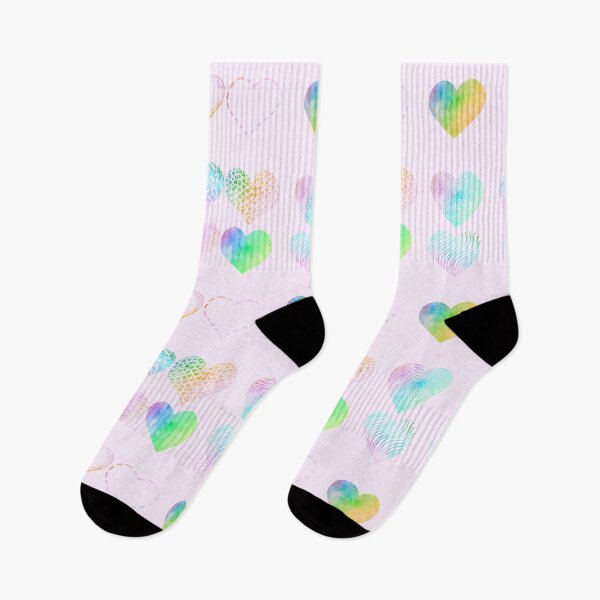 Item preview, Watercolor Rainbow Hearts variety value pack designed and sold by everything4eva.