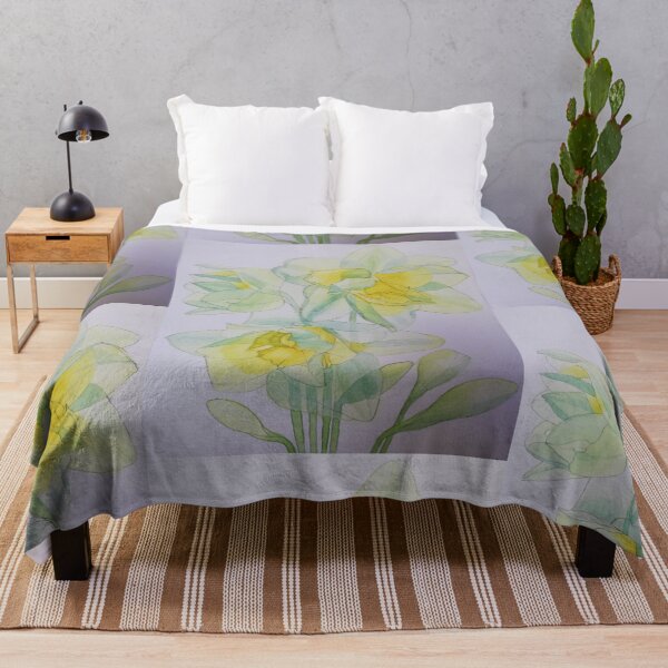 Item preview, Daffodils in the sun watercolor painting  designed and sold by esvb.