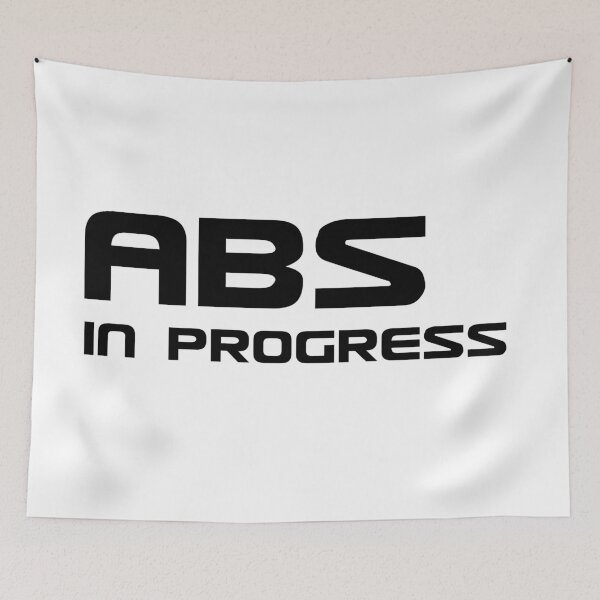 Item preview, Abs in progress text based design quote white mask designed and sold by wiggy38.