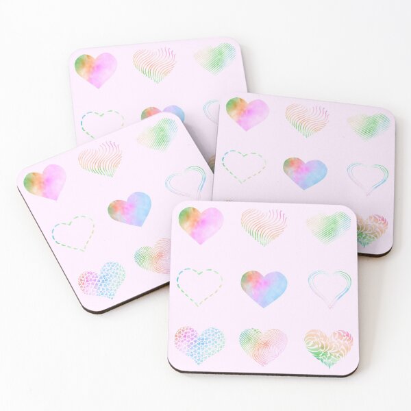 Item preview, Watercolor Rainbow Hearts variety value pack 2 designed and sold by everything4eva.