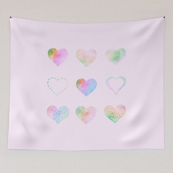 Item preview, Watercolor Rainbow Hearts variety value pack 2 designed and sold by everything4eva.