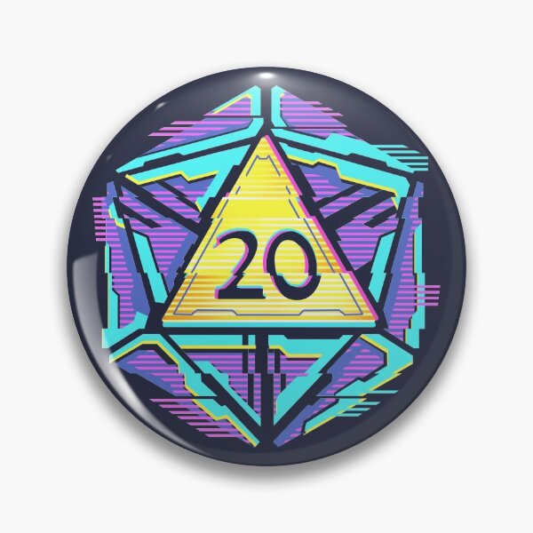 Item preview, Neon Punk Glitch D20 designed and sold by MaratusFunk.