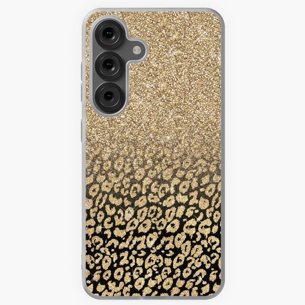 Item preview,  black Leopard Print Gold Glitter Ombre designed and sold by InovArtS.