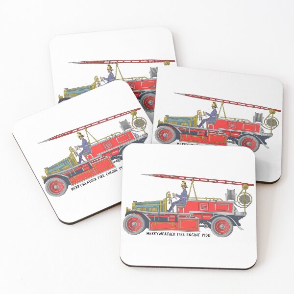 Item preview, 1930 Merryweather Fire Engine Truck Old Fireman Firefighter designed and sold by Maljonic.