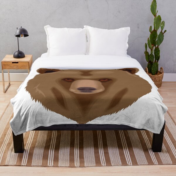 Item preview, Bear face head brown wild nature wildlife designed and sold by Natmals.