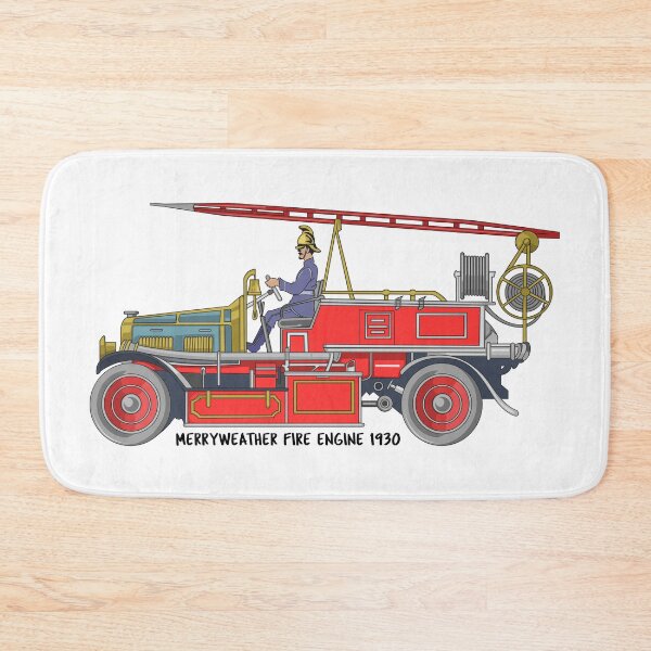 Item preview, 1930 Merryweather Fire Engine Truck Old Fireman Firefighter designed and sold by Maljonic.