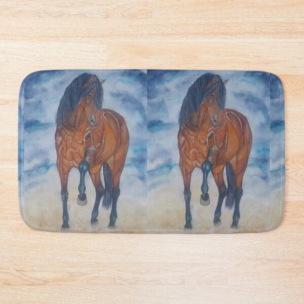 Item preview, Andalusian stallion dancing gouache painting designed and sold by horseaddicted.