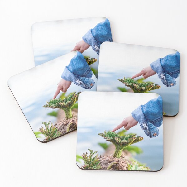 Item preview, Child hand while pointing her finger to a small plant designed and sold by Artsy Boulevard.