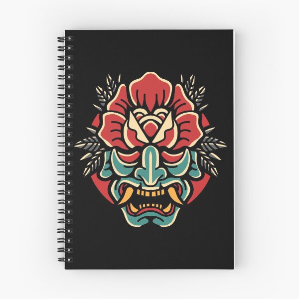 Item preview, Japanese Oni Rose Old School Tattoo Style Design designed and sold by Parkerzz.