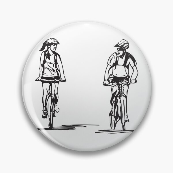 Item preview, Couple taking a ride on a bicycle design -Black color- designed and sold by Red-ElYoubi.