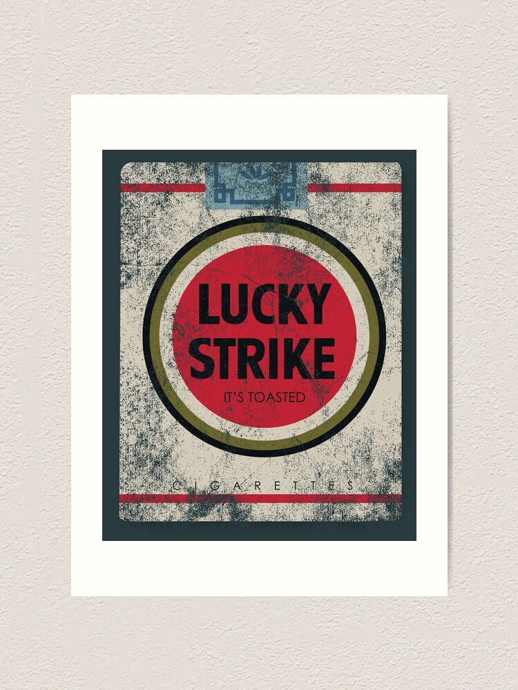 Vintage Lucky Strikes Art Print for Sale by crossesdesign