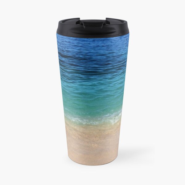 An amazing image of turquoise sea water and a sandy beach in Thailand Travel Mug