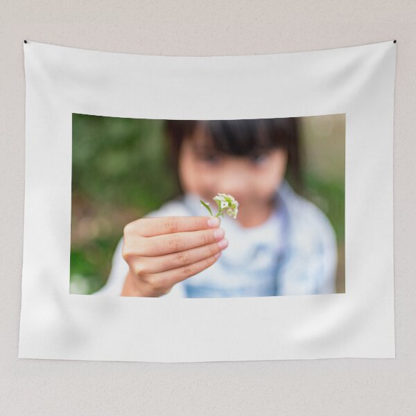 Item preview, Child's hand holding a small flower designed and sold by Artsy Boulevard.