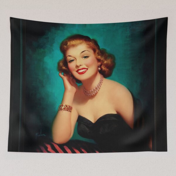 Item preview, Evening Glamour Girl by Art Frahm Glamour Pin-up Vintage Artwork designed and sold by Xzendor7 Digital Art Creations.