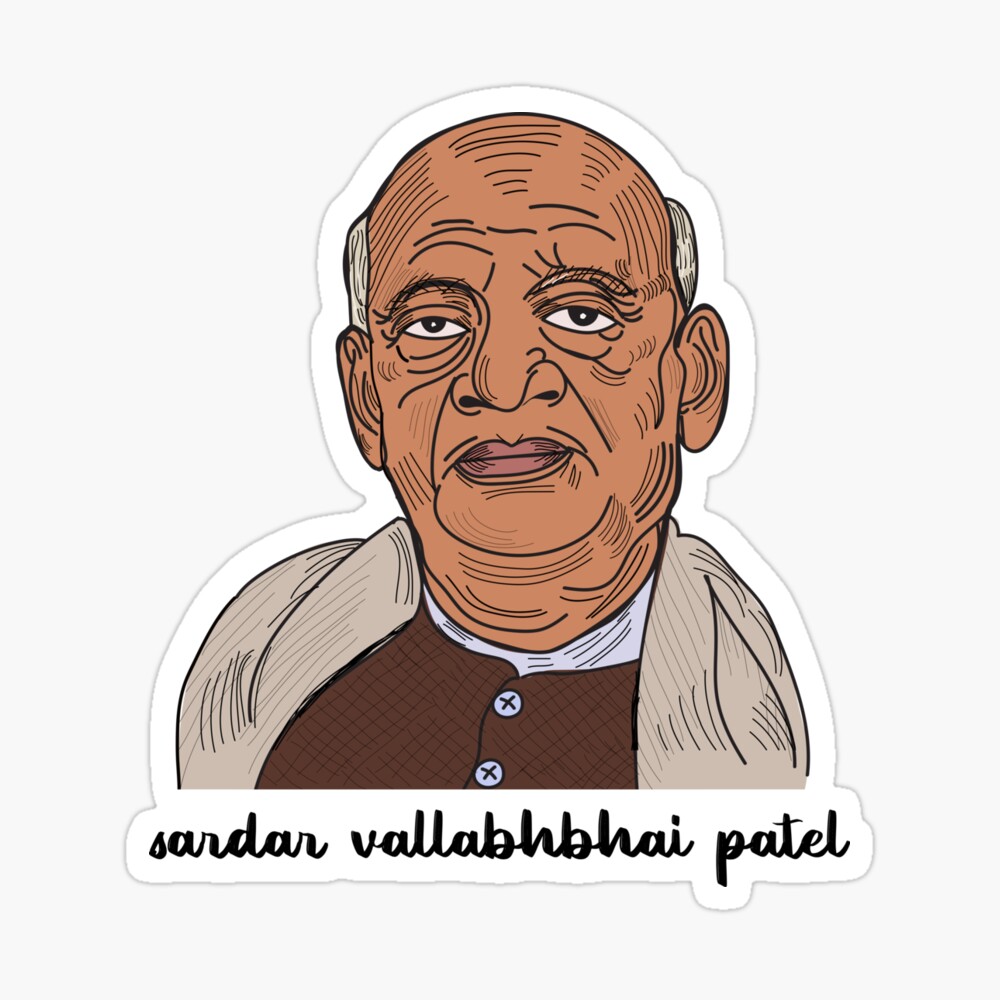 Vallabhbhai Patel face drawing || How to draw Indian Politician Vallabhbhai  Patel || step by step - YouTube