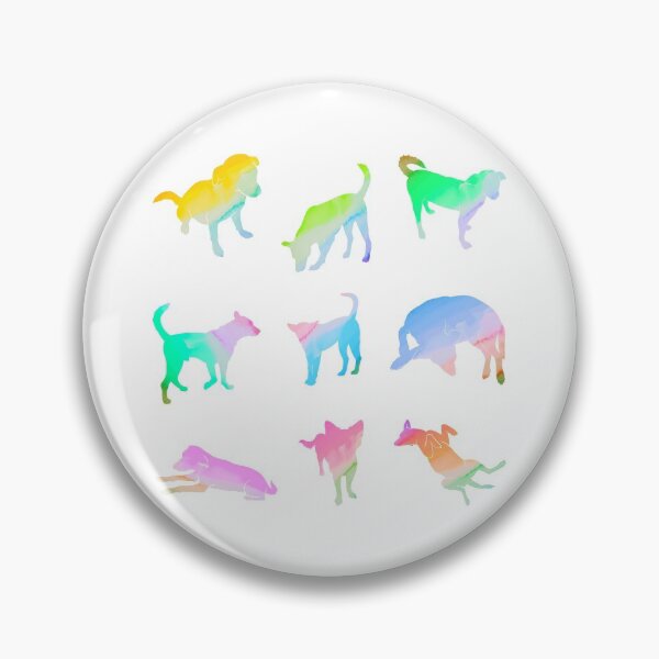 Aperçu de l'œuvre Pack silhouette de chien aquarelle arc-en-ciel créée et vendue par everything4eva.