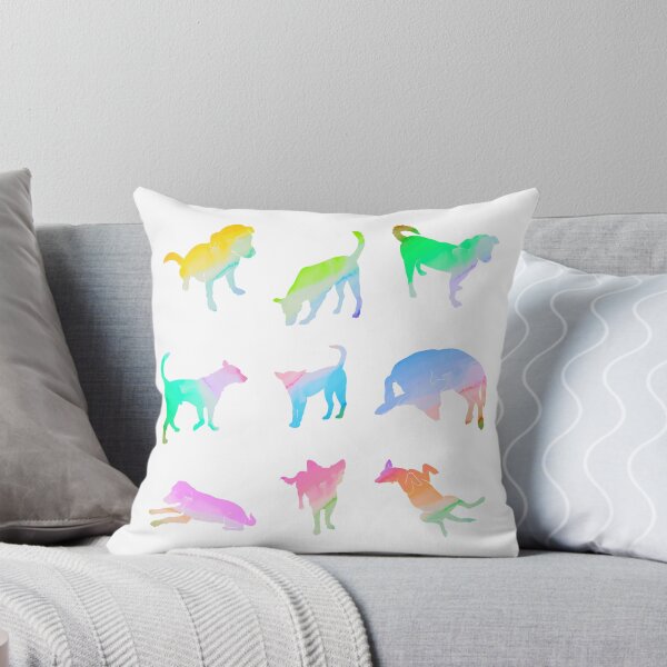 Aperçu de l'œuvre Pack silhouette de chien aquarelle arc-en-ciel créée et vendue par everything4eva.