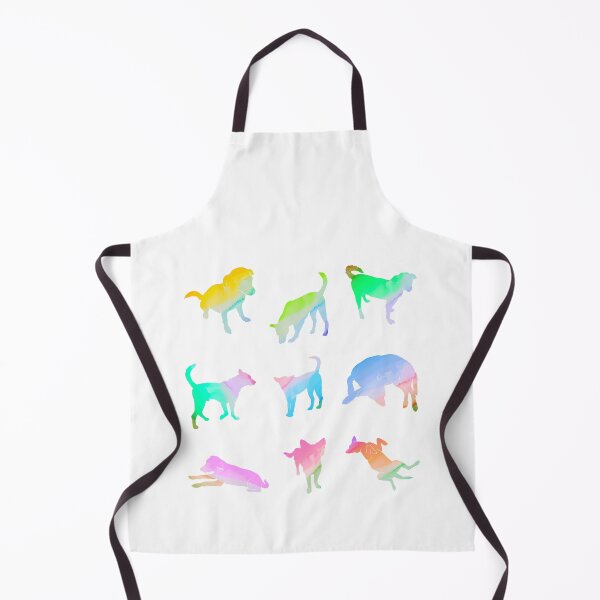 Aperçu de l'œuvre Pack silhouette de chien aquarelle arc-en-ciel créée et vendue par everything4eva.