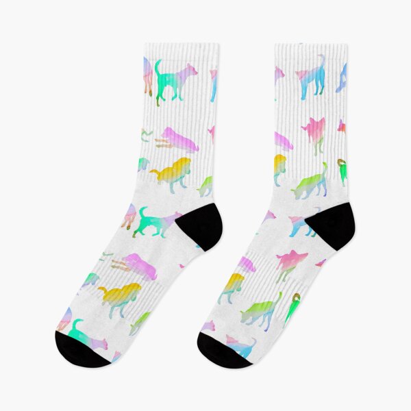 Aperçu de l'œuvre Pack silhouette de chien aquarelle arc-en-ciel créée et vendue par everything4eva.