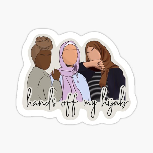 mains off mon hijab, mon hijab mon choix, habilité hijabi Sticker