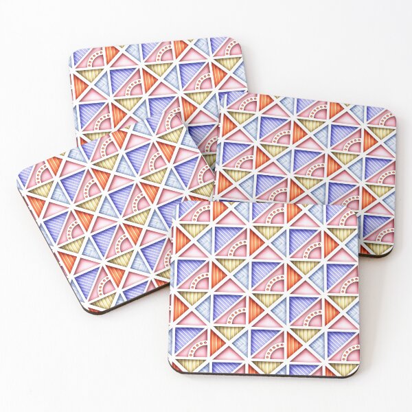 Item preview, 3d Geometric Pattern, Triangular Motifs designed and sold by lissantee.