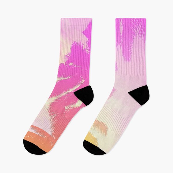 Item preview, Pink sky and palm trees designed and sold by Hoetoons.