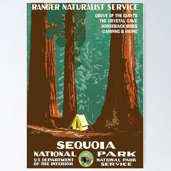 Item preview, Sequoia National Park Tourism Poster designed and sold by royal-tees.