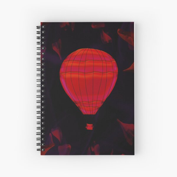 Legakulie Heißluftballon Blütenblätter blau rot Spiral Notebook