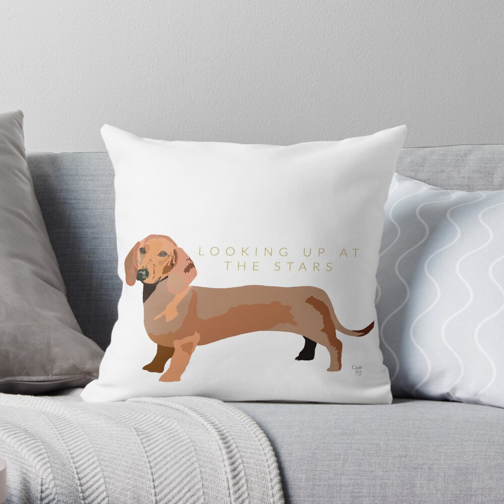 Dachshund Dog Throw Pillow