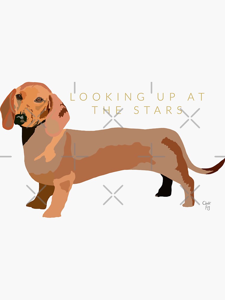Thumbnail 3 of 3, Sticker, Dachshund Dog designed and sold by LovelyDayArt.