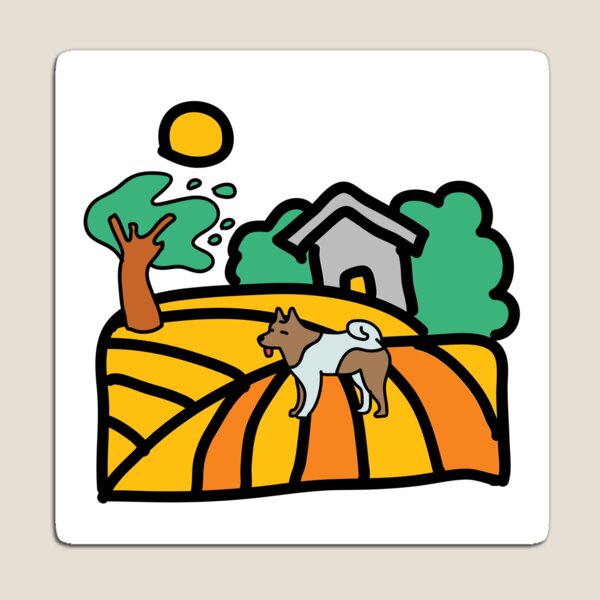 Item preview, DOG IN FALL FIELDS designed and sold by ParamountHelen.