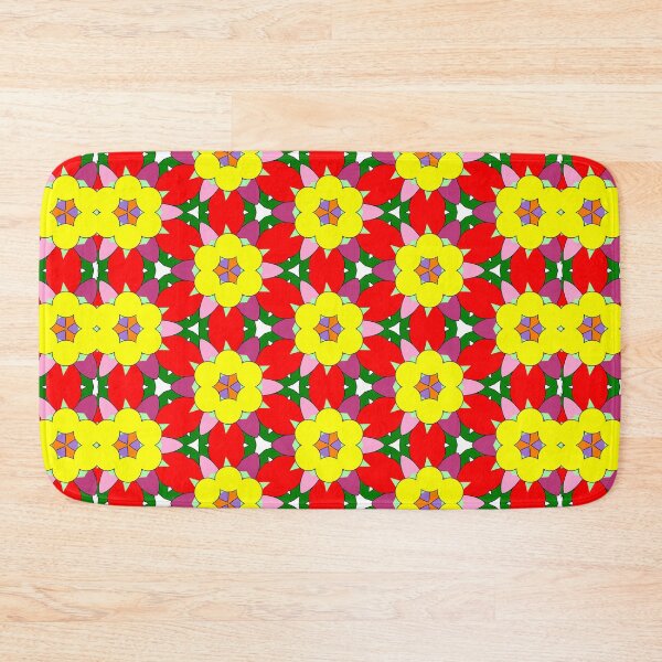 Item preview, Floral Seamless Pattern yellow, red and green designed and sold by seelya83.